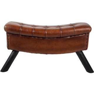 👉 Kruk bruin leder Clayre & Eef Krukje 91*30*46 Cm Rechthoek 8717459800571