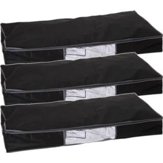 👉 Dekbed zwart polyester 3x Stuks dekbed/kussen opberghoes met vacuumzak 98 x 45 15 cm