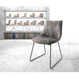 👉 Eetkamerstoel grijs zwart DELIFE Elda-Flex vintage slipframe 4251919772281