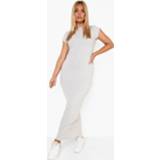 Plus Gerecyclede Maxi Jurk Met Kapmouwen, Grey
