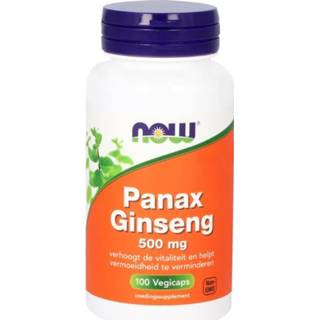 👉 Ginseng NOW Foods Panax 500 mg 100 capsules 733739101624