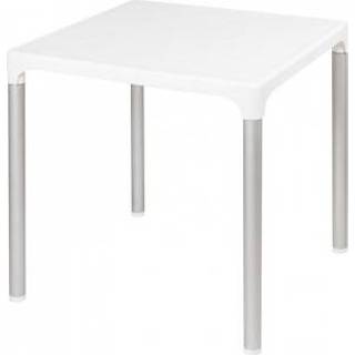 👉 Kunststof tafel wit aluminium 70x70cm kleur met poten 8714365418920