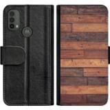 👉 Plank multi-color houten book planken Motorola Moto E20/E40 Hoesje - Case 8720684234684