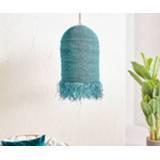 👉 Lampenkap DELIFE Kubu-Kubu Ø 55x75 cm turquoiseuit waterhyacint 4251919756878