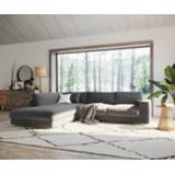 👉 Hoekbank antraciet DELIFE Cubico 325x225 Cord ottomane links 4251943812830
