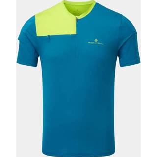 👉 Sportshirt blauw l mannen Ronhill Men's Tech Ultra 1/2 Zip Tee - Heren 5051508550998 4403428089361