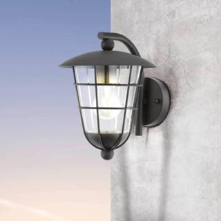 👉 Buitenwandlamp zwart transparant Pulfero, zwart, neerwaards