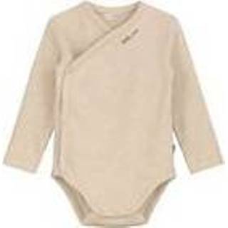 👉 Overslagromper unisex sandbrown Prénatal newborn rib 8719199676690