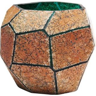 👉 Vaas goud glas small active Kare Stone Gold