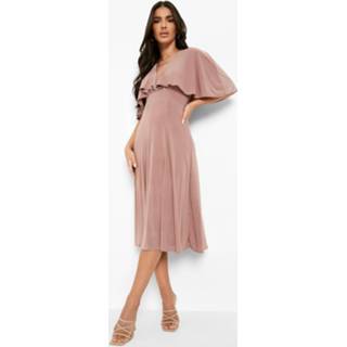 👉 Strakke Skater Jurk Met Franjes, Rose