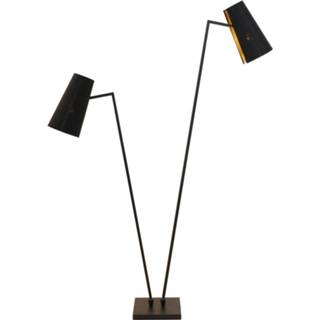 👉 Vloerlamp goud Lucande Kemoni met textielkappen