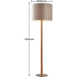 👉 Vloerlamp wit nikkel Lucande Heily vloerlamp, cilinder, 35 cm,