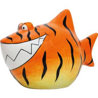 👉 Haaien dieren spaarpotten oranje 13 cm