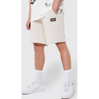 👉 Man Regular Fit Shorts Met Dubbele Taille Band, Sand