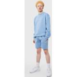 Oversized Limited Trainingspak Met Trui En Shorts, Light Blue