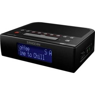 👉 Wekkerradio zwart Sangean DCR-89+ DAB+, VHF (FM) AUX, FM, USB Accu laadfunctie, Wekfunctie 4711317996448