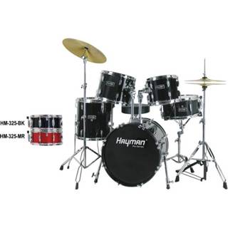 👉 Drumstel Hayman HM-325-BK 5-delig jazz