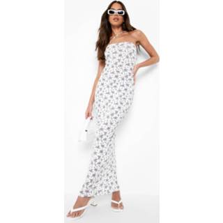 Jurk Bloemen Maxi Met Asymmetrische Hals