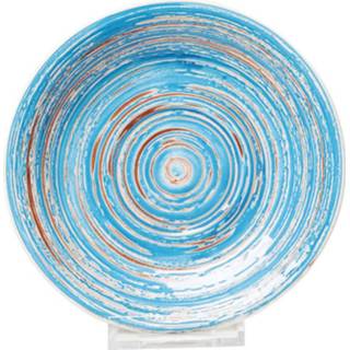 👉 Bord aardewerk active Kare Swirl BlueØ19cm 4025621395928