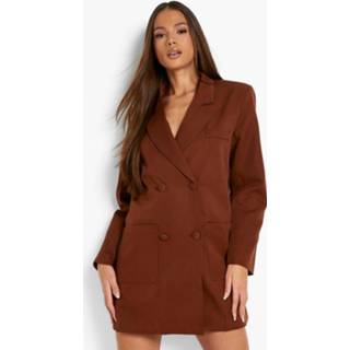 Blazer chocoladebruin Oversized Boxy Jurk, Chocolate