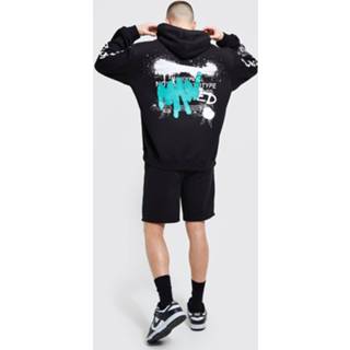 👉 Oversized Bm Graffiti Trainingspak Met Shorts, Black