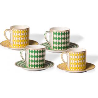 👉 Espresso apparaat porselein active Pols Potten Set Chess (set van 4) 8718142061842