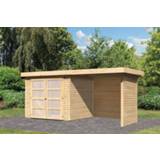 👉 Tuin huisje Karibu | Tuinhuis Mühlendorf 3 met Overkapping 2,4, Zij- en Achterwand Onbehandeld 4010090782607