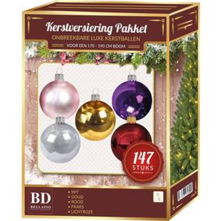 👉 Kerstbal active Complete kerstballen set gekleurd voor 120 cm Kerstboom