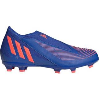 👉 Blauw synthetisch leer junior vaste nop mannen kinderen Predator Edge.3 Laceless FG Kids Hi-Res Blue 4065418142915