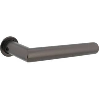 Deurkruk antraciet RVS Intersteel Jura op minimalistische rozetten 8714186548202