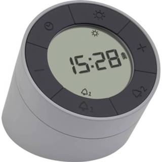 👉 Wekker grijs antraciet TFA Dostmann 60.2029.10 Quartz Grijs, Alarmtijden: 2 4009816037169