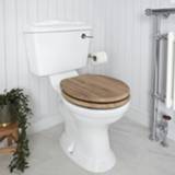 👉 Duoblok Toilet Keramisch Klassiek Wit met Stortbak en Warm Eiken WC-Bril | Ryther