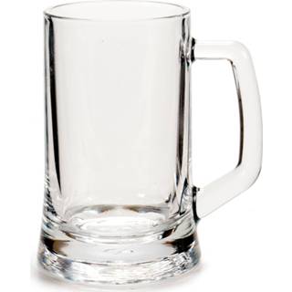 👉 Bierglas transparant glas active Set van 6x stuks grote Pasabahce Bierglazen/Bierpullen 400 ML
