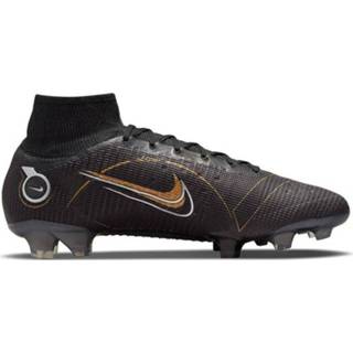 👉 Zwart goud synthetisch leer senior vaste nop Mercurial Superfly 8 Elite FG Black Gold Metallic