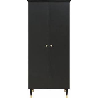 👉 Kleding kast clo wit zwart Bopita Cloë Kledingkast 2-Deurs Mat 8712657062967