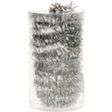 👉 Folie zilver 1x Stuks Tinsel Slingers/guirlandes 20 Meter Kerstslingers - 8720576096093