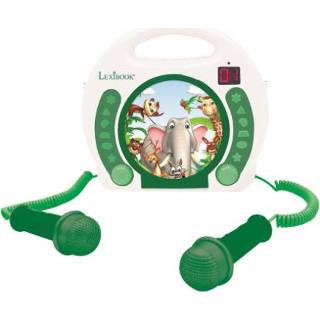 👉 Draagbare CDspeler kleurrijk meisjes LEXIBOOK Animals CD-speler met 2 microfoons 3380743084558