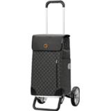 👉 Boodschappentrolley zwart polyester Andersen Alu Star Sofia black Trolley 4055278065943