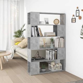 👉 Boekenkast active Boekenkast/kamerscherm 100x24x155 cm spaanplaat betongrijs 8720286651575