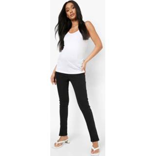 Zwangerschap Skinny Jeans Met Elastische Taille, Black