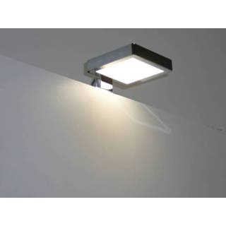 👉 Spiegel LED chroom kunststof mat Blinq Gefion verlichting 10x9x2cm voor en spiegelkast