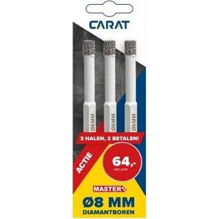 👉 Accuboormachine Carat ETD0080A21 3 - pack diamantdroogboor tegel 8 mm voor 8714452037072