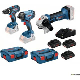 👉 Bosch ProDeals Blauw 0615990L56 18V Accu Toolkit 3 in L-Boxx 4059952507934