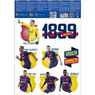 👉 Muursticker vinyl One Size Color-Meerkleurig FC Barcelona muurstickers 14 stuks 8033675323701