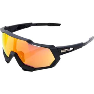 👉 Lens zwart One Size 100% Speedtrap Black Soft Tact Mirror Sunglasses - Zonnebrillen