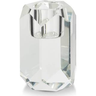 Kandelaar glas transparant Blokker Sevilla - 5x5x6,5 Cm 8718827228478