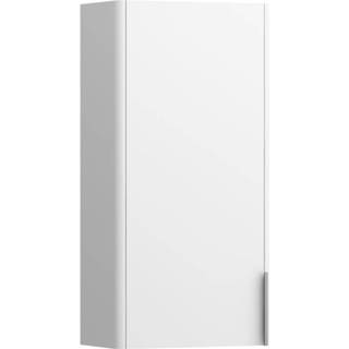 👉 Wit LAUFEN Base middelhoge ondiepe kast met 1 linksdraaiende deur 35 x 18,5 70 cm, glanzend 7612738913243
