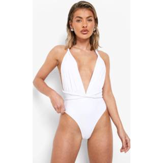 👉 Badpak Met Laag Decolleté, White