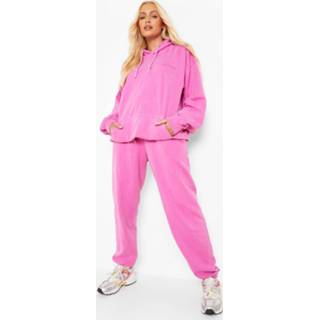 👉 Overdye Hot Pink Trainingspak Met Capuchon, Hot Pink