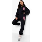 👉 Petite Geborduurd Trainingspak Met Trui, Black